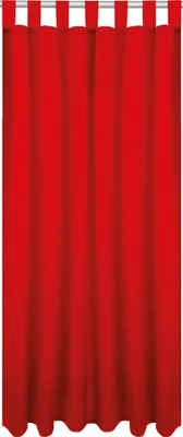 Produktbild von Blickdichte Gardine mit Schlaufen, Maße: 140x245 cm, Farbe: Rot