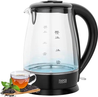 Produktbild von Teesa TSA1511B Glas-Wasserkocher, 1,7 l, 2200 W, schwarz