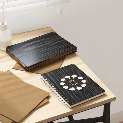 Produktbild von Eleganten-Stil Dekoplatten 12 pcs Schwarz Eichen-Optik 21 x 30 x 0.3 cm - Platten Hommie2329102 1parcel