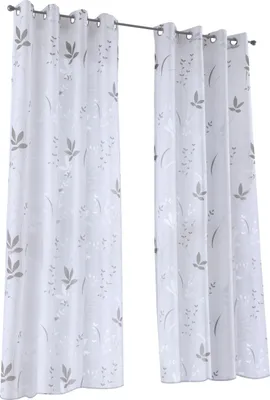 Produktbild von Kutti Vorhang Ösenschal Dandelion weiß, transparent, floral, Bedruckt, Store für Gardinenstangen 140 x 145 cm(1 Stück)Marke: Kutti