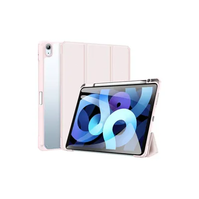 Produktbild von Dux Ducis Toby Eco-Leather Tablet-Ledertasche Schale Cover kompatibel mit iPad Air 11" 2024 mit Smart-Sleep Funktion Wake-Up Stifthalter Schutzhülle Pink