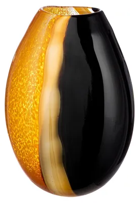 Productafbeelding van Gilde Glasart, vaas, bolvormig, "Umbras", glas, bruin, oranje, verpakkingseenheid 1, lengte 12 cm, breedte 22 cm, hoogte 32 cm, artikelnummer 52898