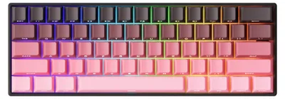 Produktbild von Gaming Tastatur MonsGeek FUN60 Pro HE Side-Printed Schwarz & Rosa Farbverlauf - Glare Magnetic