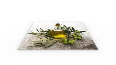 Obrázok produktu pre Sklenená kuchynská doskaOLIVY 60x52cm - doska na krájanie - ochranná doska