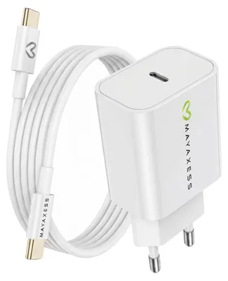 Produktbild von Mayaxess, 20W Netzteil für iPhone Air + USB-C Kabel 1m, Weiß