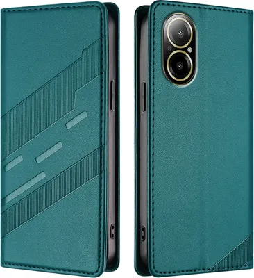 Obrázek produktu pro Pouzdro pro Realme C67 4G,Polyuretankožené peněženkové pouzdro s přihrádkou na karty a funkcí stojánku Grün