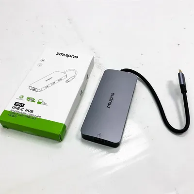 Produktbild von USB C Hub HDMI USB C Adapter MacBook Adapter mit 4K HDMI, 3 USB, 100W PD, SD/TF, Ethernet, USB C Daten, Dockingstation kompatibel mit Laptop Dell XPS, Lenovo, HP, Surface und andere Type C Geräte