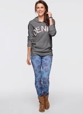 Produktbild von John Bauer "Skinny Blue Flower Jeans" (916101) Gr.44