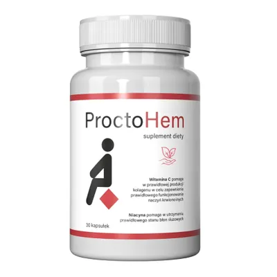 Produktbild von ProctoHem – Linderung bei Hämorrhoiden, Unterstützung der Blutgefäße, 30 Kapseln