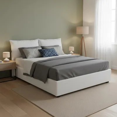 Imagen del producto de Aris - Cama Doble, Blanca, Desenfundable, Hecho en Italia