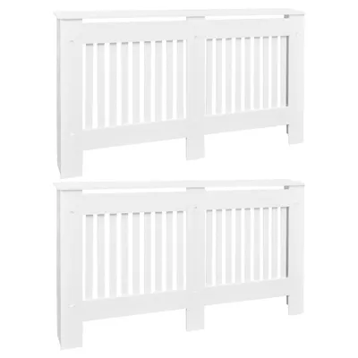Produktbild von vidaXL Heizkörperabdeckung 2 Stk. Weiß Holzwerkstoff 152 cm