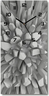Produktbild von Wanduhr aus Glas – 30x60 cm - Glasbild - Glasuhr - Gehärtetes Glas -3D-Abstraktion