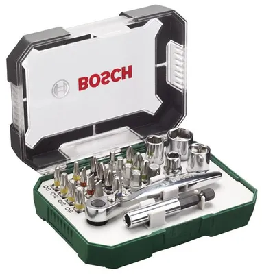 Produktbild von Schrauberbit- und Ratschen-Set, 26-teilig