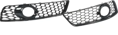 Produktbild von Paar Nebelscheinwerfer-Gitterabdeckungen, glänzend schwarz, 8P0807682D, links und rechts, Ersatz für A3 8P 2009–2013