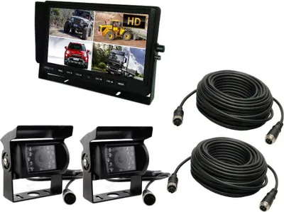Immagine prodotto di Set composto da monitor da 10'' 2 x telecamera di retromarcia AHD + cavo