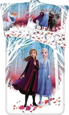Zdjęcie produktu dla Jerry Fabrics Disney Frozen 2 Leaves - Juego de Cama para Niños, Funda de Edredón 140 x 200 cm y Funda de Almohada 70 x 90 cm, Microfibre
