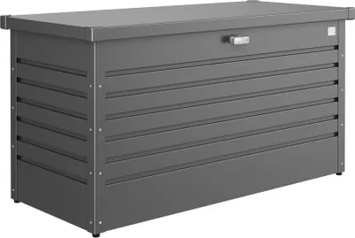 Produktbild von Biohort LeisureTime Box 130, Aufbewahrungsbox, Grau, Metallisch, Rechteckig, Galvanisiertes Stahl, Einfarbig, Draußen