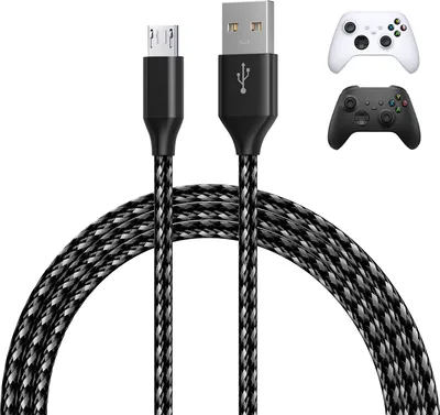 Produktbild von USB Ladekabel für Xbox 2m USB-A auf Micro-B 2 Stk – für Controller 18W 480Mbp