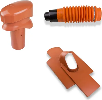 Produktbild von Klöber-Set8 Dachentlüftung DN100 Rot kurz Biberschwanz