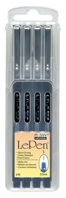 Produktbild von Black-Feinstift-Set, 4 Stück – Marvy
