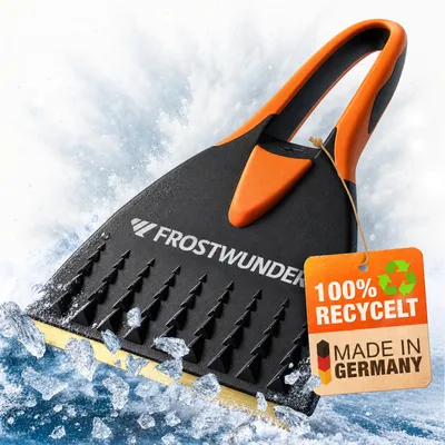Produktbild von FROSTWUNDER – Eiskratzer Messingklinge [ Germany] – 100% recycelter Eiskratzer Auto Messingklinge – Auto Eiskratzer – Messing Eiskratzer stabil