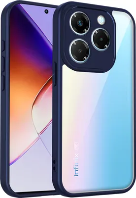 Obrázek produktu pro Pouzdro pro Infinix Note 40X 5G průhledný zadní kryt s TPU rámečkem, odolné proti nárazům Modrý