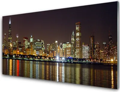 Produktbild von Acrylglasbilder 100x50 Wandbild Druck Stadt Gebäude