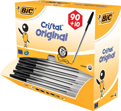 Produktbild von BIC Kugelschreiber Cristal Original schwarz VALUE PACK 90+10 GRATIS