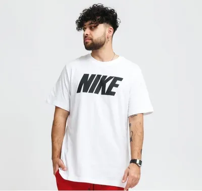 Produktbild von Nike M Nsw Tee Nike Block1 Fs T-Shirt, Weiß, Größe L