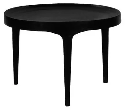 Obrázok produktu pre Pomax, odkladací stolík, čierna farba, priemer 49 cm, výška 35 cm