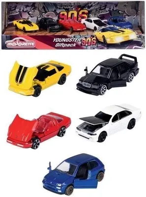 Produktbild von Majorette Youngster Modellauto Set, 5 Stück, 1990er Jahre, Metall, Maßstab 1/64, Freilauf