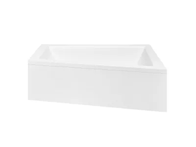 Produktbild von BADLAND Eckbadewanne Rechteck Badewanne Intima RECHTS 150x85 mit Acrylschürze, Füßen und Ablaufgarnitur GRATIS