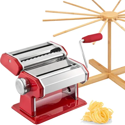 Produktbild von bremermann Nudelmaschine für Spaghetti und Lasagne mit Nudeltrocker aus Bambus