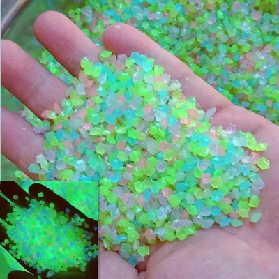 Leucht-Sand 6000 Stk., bunt, 3-5 mm, 150 g für Aquarium-Deko