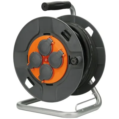 Zdjęcie produktu dla ZENITECH IP44 Rolka budowlana – 4 gniazda 16 A – 3 żyły 1,5 mm² – 25 m