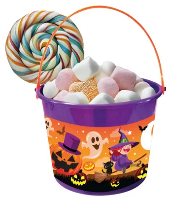 Image de Halloween Seau à citrouille Bol de bonbons Fête d'horreur Décoration Cadeau, Couleur : Multicolore