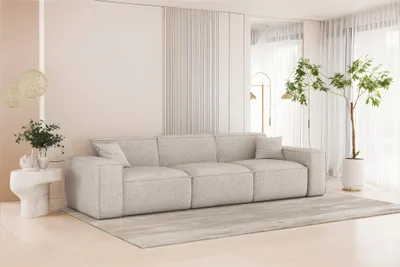 Produktbild von Sofa Designersofa CELES PREMIUM 3-Sitzer in Stoff Artico Creme