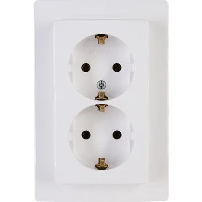 Imagen del producto de Kopp Sb - Enchufe doble, serie PAR, color blanco, referencia 895488