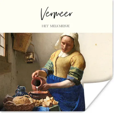 Produktbild von MuchoWow® Poster Milchmädchen - Johannes Vermeer - Kunst 100x100 cm - Babyzimmer