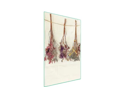 Produktbild von Glasschneidebrett 35x52 Blumen