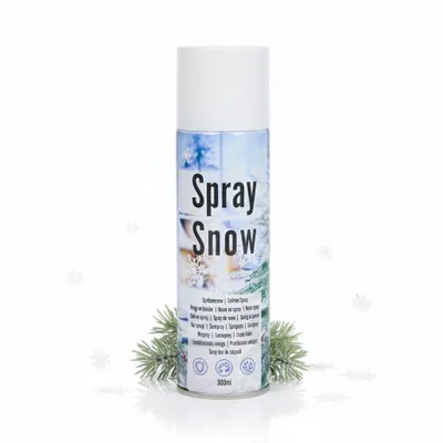 Produktbild von Fensterdekoration Schneespray 300 ml künstlicher Schnee weiß Sprühschnee für Weihnachtsbaum Fenster Winterdeko Innenbereich Dekospray Schneespray