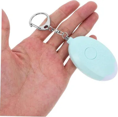 Image de Alarme de sécurité pour femmes - Anti-agression - Compact - Porte-clés avec alarme et lampes LED bleues
