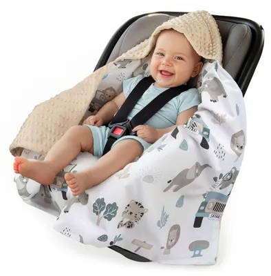 Produktbild von 100% Baumwoll-Wickeldecke mit Kapuze für Babys