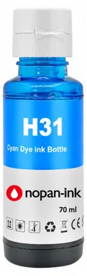 Image de Bouteille d'encre HP 31 1VU26AE compatible pour HP Smart Tank 455 457 500 513 530 Cyan Haute capacité 70 ml
