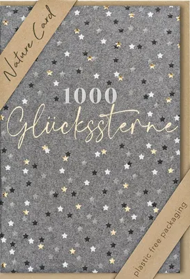 Produktbild von Nature Card Glückwunschkarte „1000 Glückssterne“, Sternmotiv, mit Umschlag
