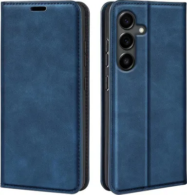 Produktbild von Mobigear Retro Slim  Samsung Galaxy S25 FE Hülle Klapphülle Geldbörse - Dunkelblau