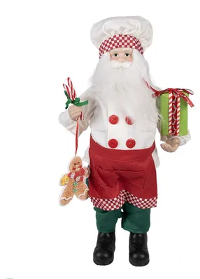 Imagen del producto de Clayre & Eef, figura de Papá Noel, 46 cm, color rojo, plástico