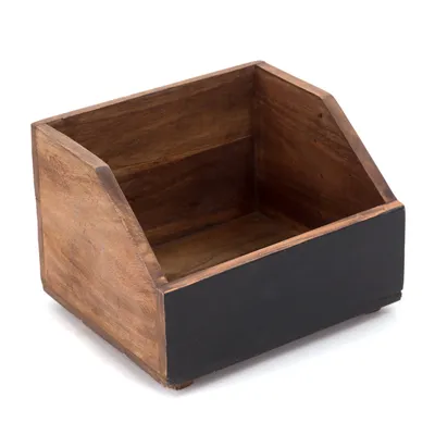 Produktbild von BÜCHERBOX "LIBRO" | mit Tafel, 24x21x16 cm (BxTxH) | Holzablage