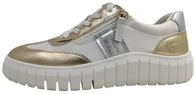 Immagine prodotto di Scarpe da ginnastica da donna Tamaris, modello con lacci, colore bianco, ideali per il tempo libero