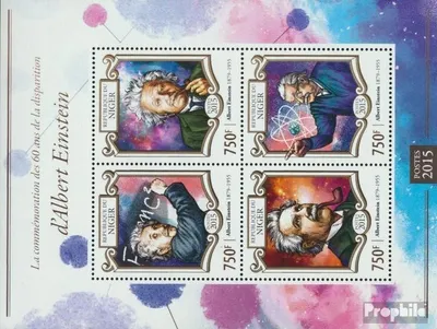 Produktbild von Briefmarken Niger 2015 Mi 3375-3378 Kleinbogen (kompl. Ausg.) postfrisch Albert Einstein